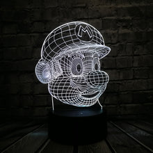 Load image into Gallery viewer, Classic Cartoon Game Figure Super Mario 3D Lamp