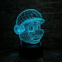Load image into Gallery viewer, Classic Cartoon Game Figure Super Mario 3D Lamp
