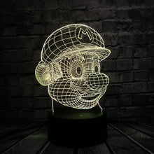 Load image into Gallery viewer, Classic Cartoon Game Figure Super Mario 3D Lamp