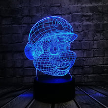 Load image into Gallery viewer, Classic Cartoon Game Figure Super Mario 3D Lamp