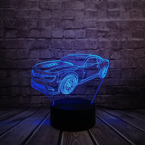 Cartoon Chevrolet Camaro Bumblebee 3D Lamp