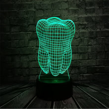 Load image into Gallery viewer, Cool 3D Tooth Teeth Lamp