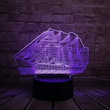 Load image into Gallery viewer, Retro Ancient Sailing Sea Boat Ship 3D Lamp
