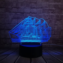 Load image into Gallery viewer, Retro Ancient Sailing Sea Boat Ship 3D Lamp