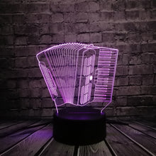 Load image into Gallery viewer, Night Light Music Instrument Accordion 3D Lamp