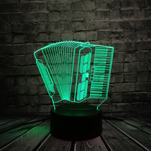 Load image into Gallery viewer, Night Light Music Instrument Accordion 3D Lamp