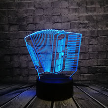 Load image into Gallery viewer, Night Light Music Instrument Accordion 3D Lamp