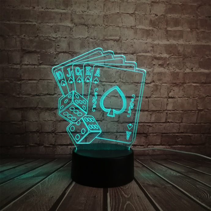 Poker Papers 3D Lamp