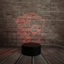 Load image into Gallery viewer, Poker Papers 3D Lamp