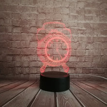 Load image into Gallery viewer, Retro Fasion Alarm Clock Style 3D Lamp