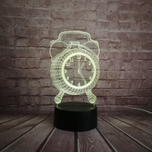 Load image into Gallery viewer, Retro Fasion Alarm Clock Style 3D Lamp
