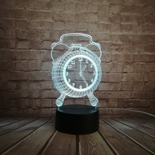 Load image into Gallery viewer, Retro Fasion Alarm Clock Style 3D Lamp
