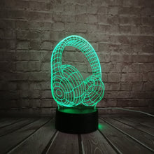 Load image into Gallery viewer, Design Headphone 3D Lamp