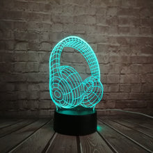 Load image into Gallery viewer, Design Headphone 3D Lamp