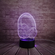 Load image into Gallery viewer, Design Headphone 3D Lamp