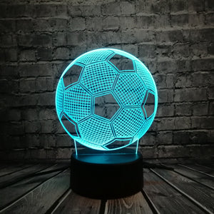 Sporting Football Soccer Shaped 3D Lamp