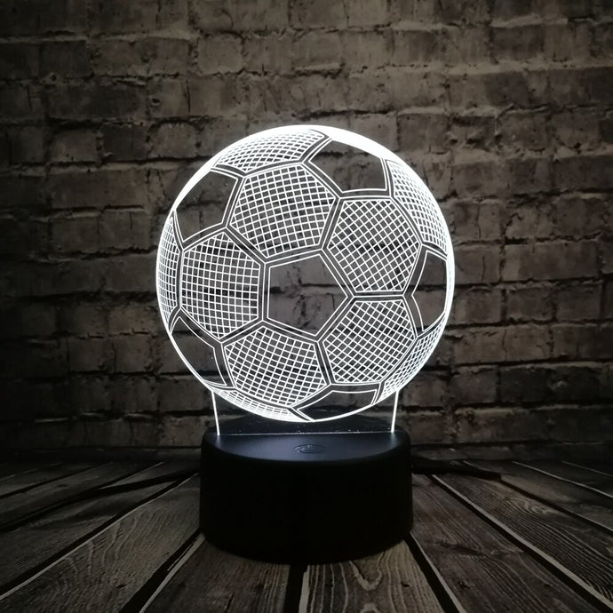 Sporting Football Soccer Shaped 3D Lamp
