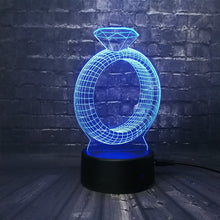 Load image into Gallery viewer, Romantic 24 Karat Diamond Design 3D Lamp