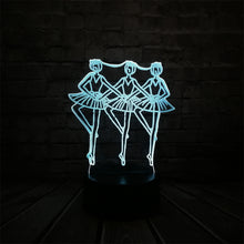 Load image into Gallery viewer, Three Girl Ballet Dancer 3D Lamp
