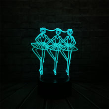 Load image into Gallery viewer, Three Girl Ballet Dancer 3D Lamp