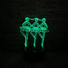 Load image into Gallery viewer, Three Girl Ballet Dancer 3D Lamp
