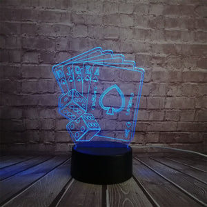 Poker Papers 3D Lamp